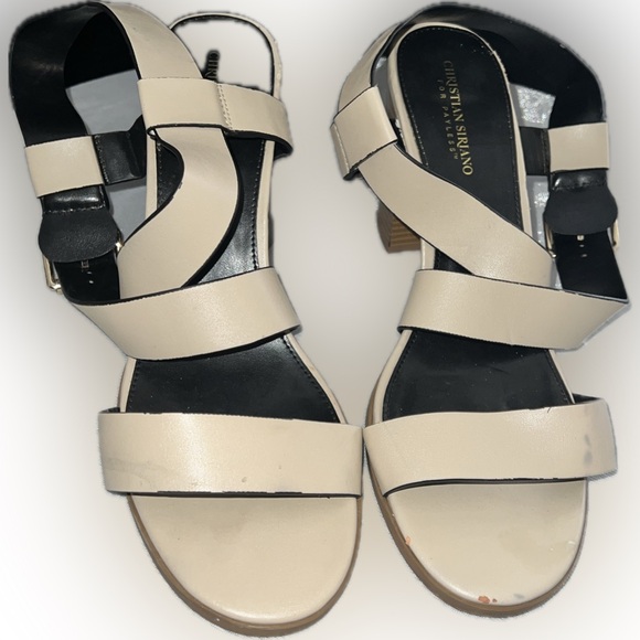 Christian Siriano Shoes - Christian Siriano Beige Strappy Sandals